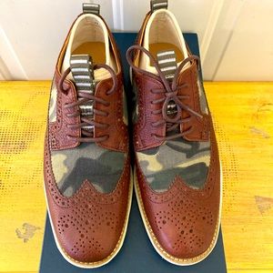 Cole Haan Lunargrand wingtip neoprene Men’s 7 papaya/camo